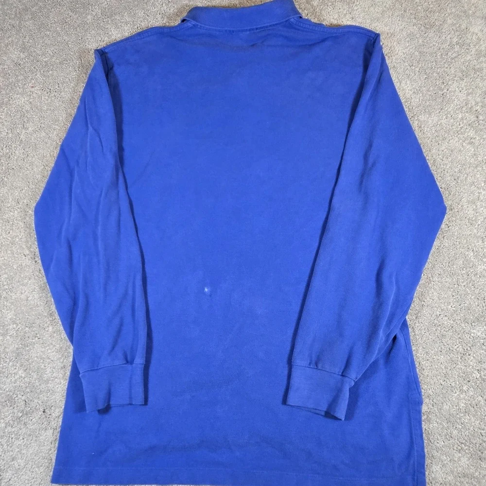 Polo Ralph Lauren Long Sleeve Polo Shirt Mens Large Blue Pony Logo